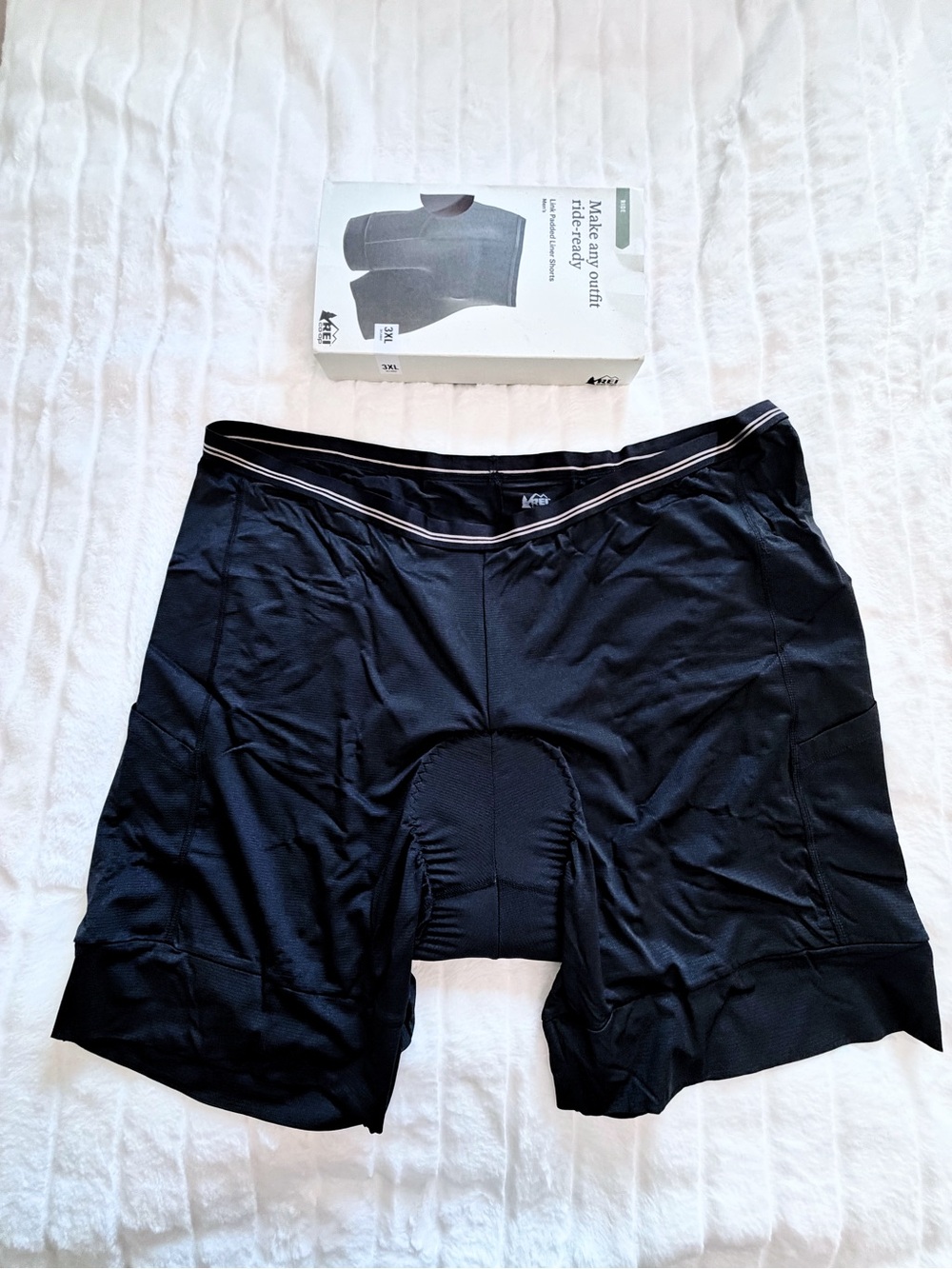 REI Co-op Link Padded Liner Bike Shorts Men’s 3XL Black Cycling NEW